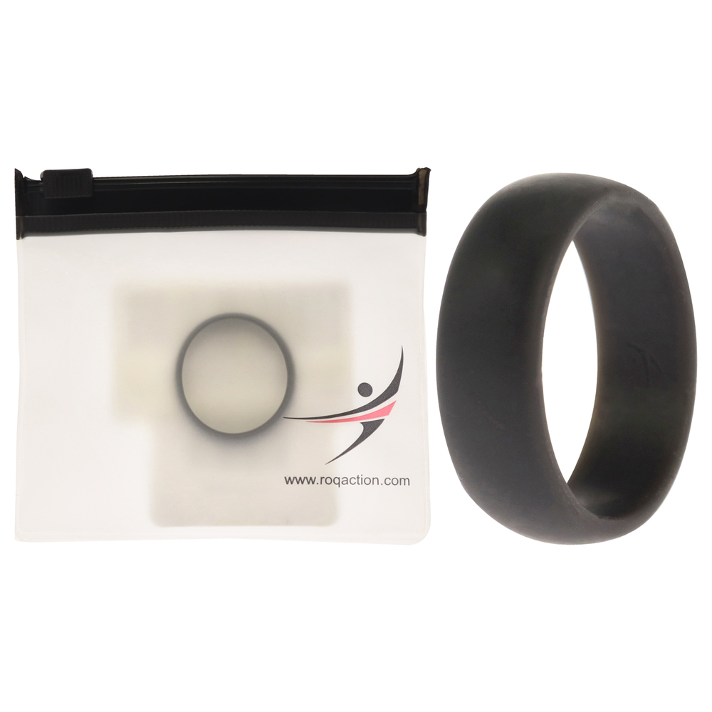 Silicone Wedding Ring - Grey by ROQ for Men - 13 mm Ring
